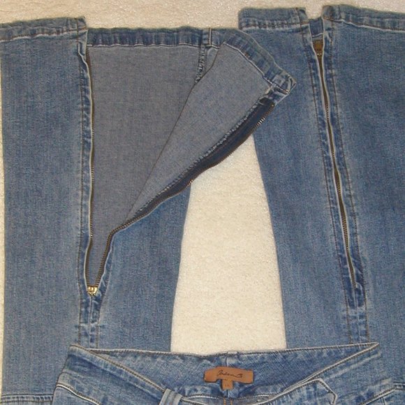 AB 2502 Arden B (Size 10 Long) Distress Spandex   Denim (Palazzo Leg) - Picture 11 of 16